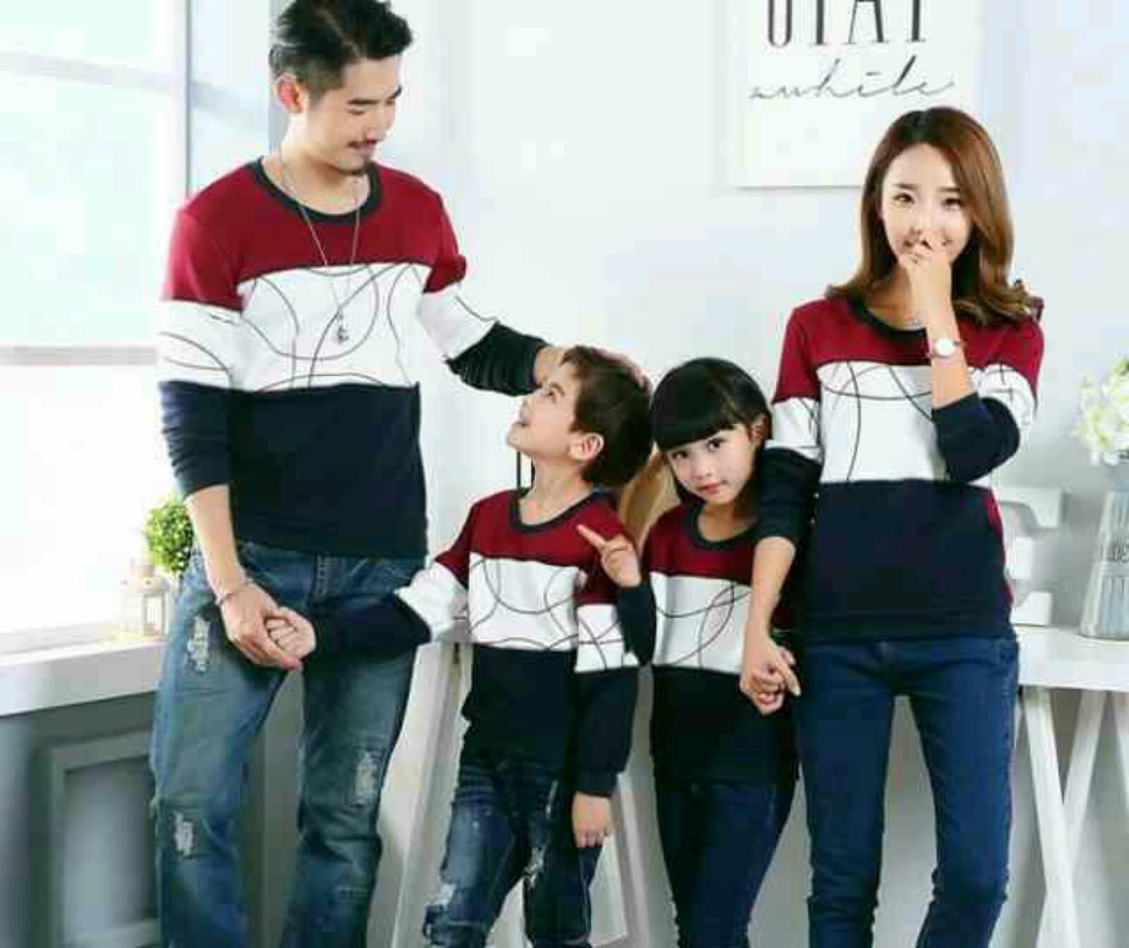 legiONshop-baju keluarga sweater keluarga baju family baju couple ROUND (sudah harga ayah bunda 2anak)
