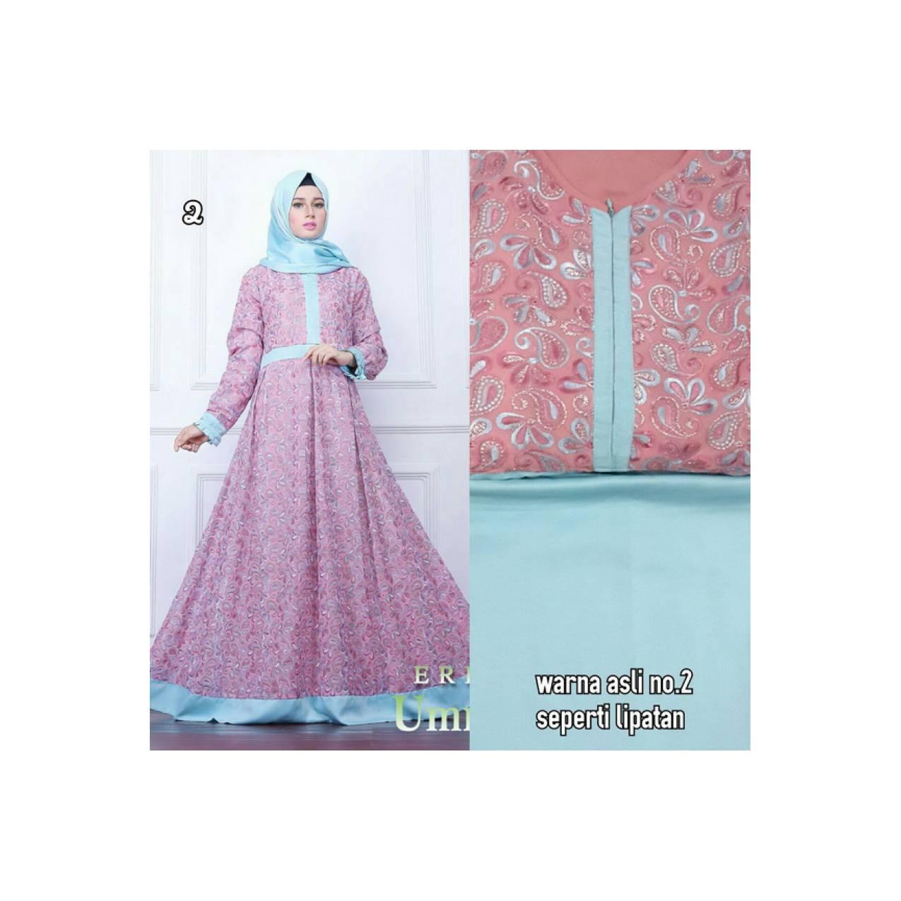 Gamis Pesta / Pashmina / Branded ERLINA by UMMI PREMIUM