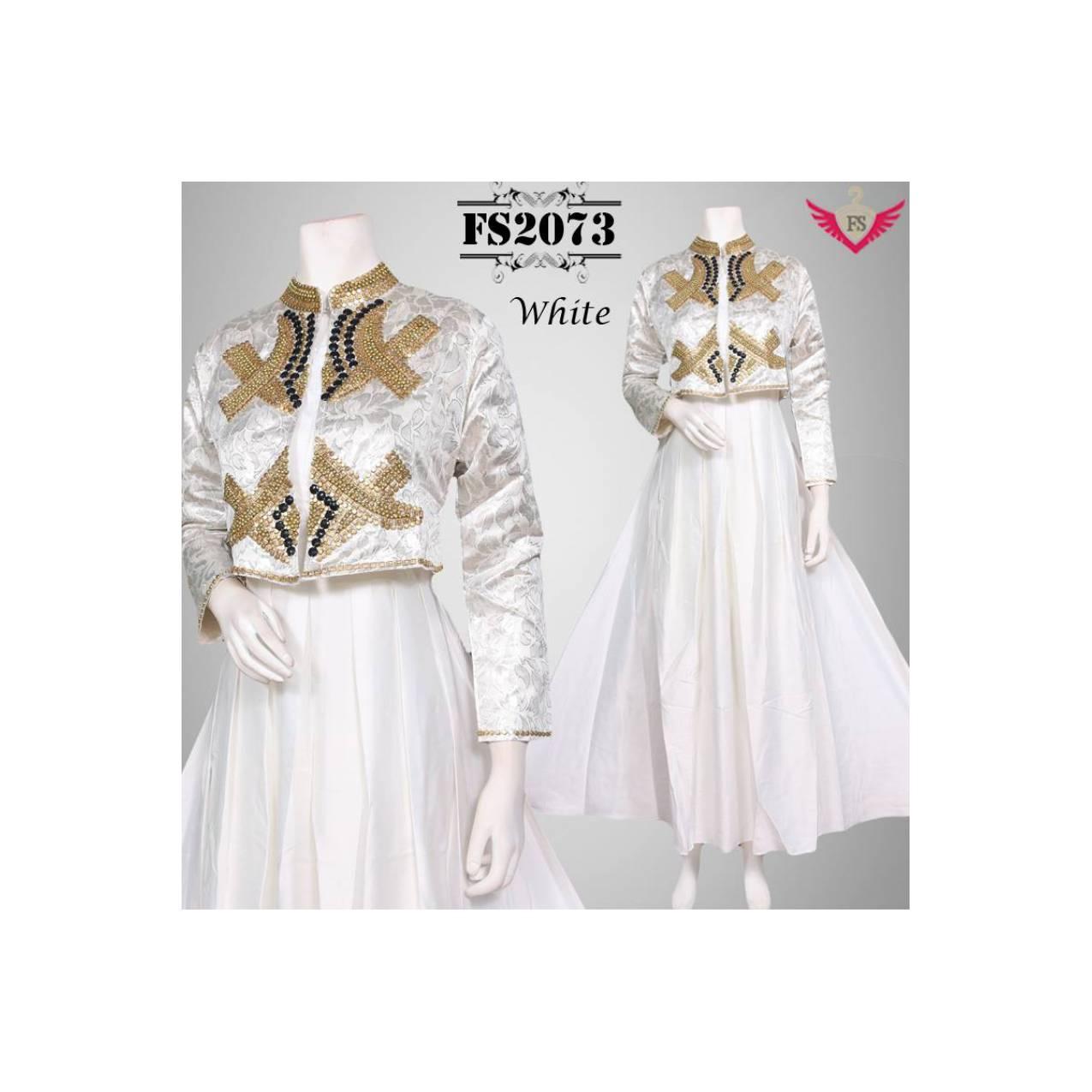 baju muslim model terbaru 2016 warna putih , baju gamis modern