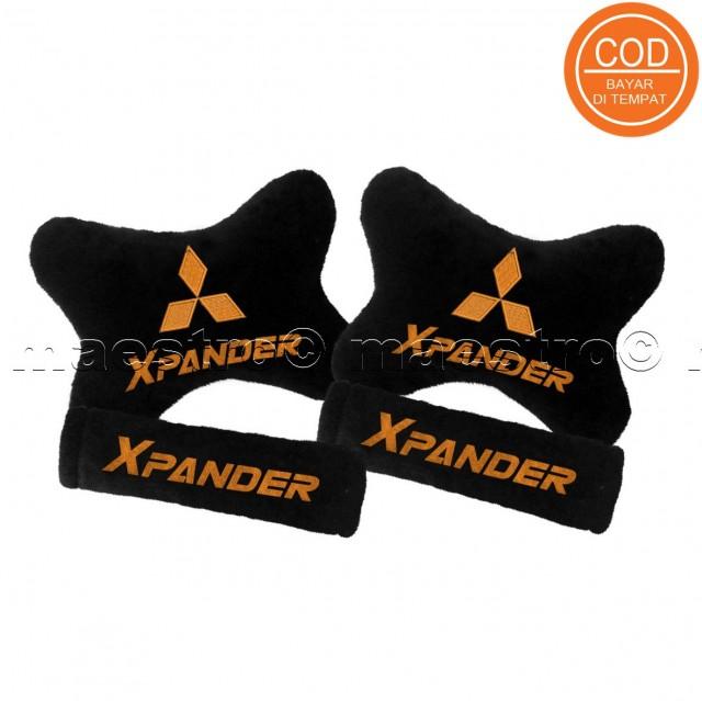 Aksesoris bantal leher jok mobil lucu unik Set 2in1 Mitsubishi Xpander