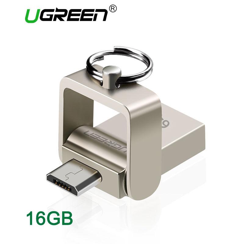 UGREEN 16GB USB Flash Drive U Disk Micro USB OTG Pendrive For Xiaomi Redmi Note 5 Redmi 5 Plus 4X Phone Memory Stick Card USB Flash Silver