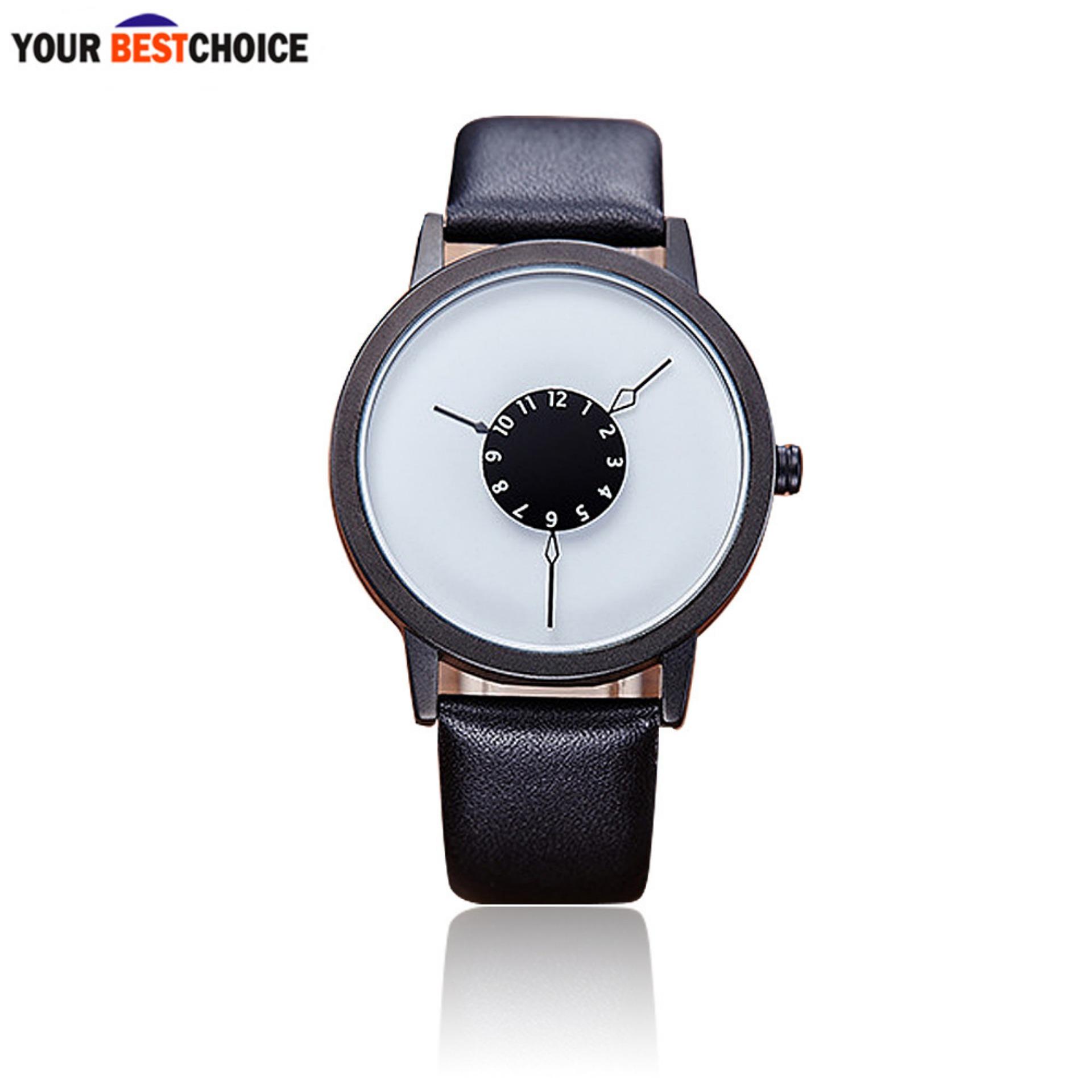 YBC Adapula Dial Arloji Jam Tangan Kasual Kulit PU Indonesia Ngumpul Di Sini Jam QUARTZ-Internasional