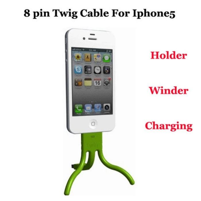 Twig Tripod Ultra Portable Lightning Cable For Iphone 5/5S/SE - Blue