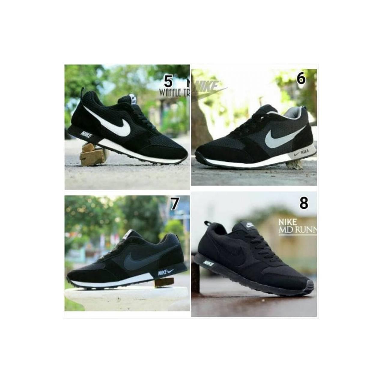 TERBARU Sepatu Pria Nike Waffle Trainner Hitam Putih / Sport / Joging