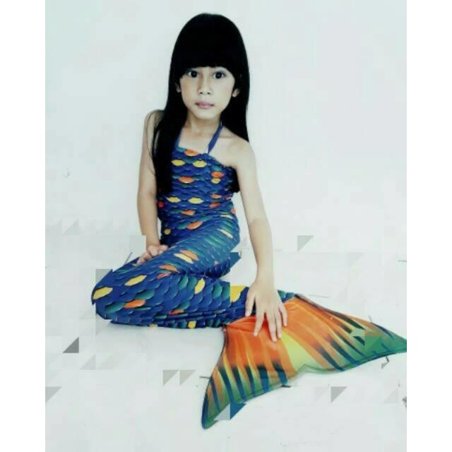 BEST SELLER baju kostum renang mermaid duyung mainan anak motif ariel & nemo