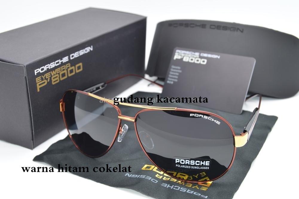 Kaca Mata Pria Sport Elegan Mewah Porsche Design Cia 06 Hitam Gold Premium Polarize
