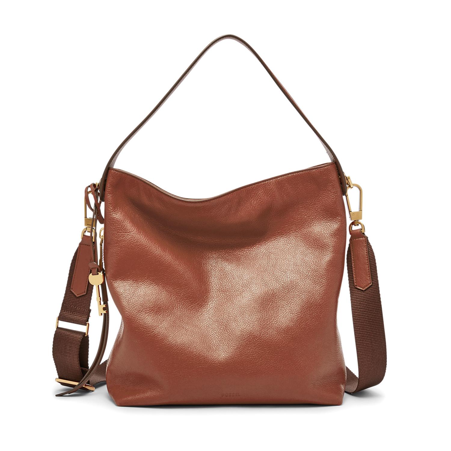 Fossil Maya Hobo - Crossbody Brown Leather - Tas Wanita - ZB6979-200 - VC