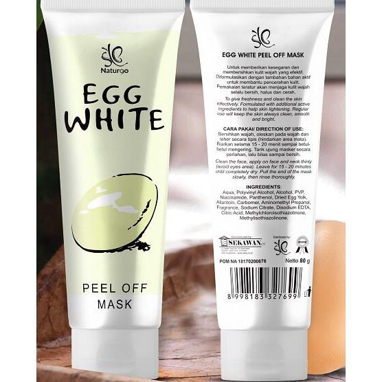 Best Seller BPOM SYB EGG WHITE MASK / Egg Mask/Masker Telor / Peel Off Naturgo Syb Termurah Dan