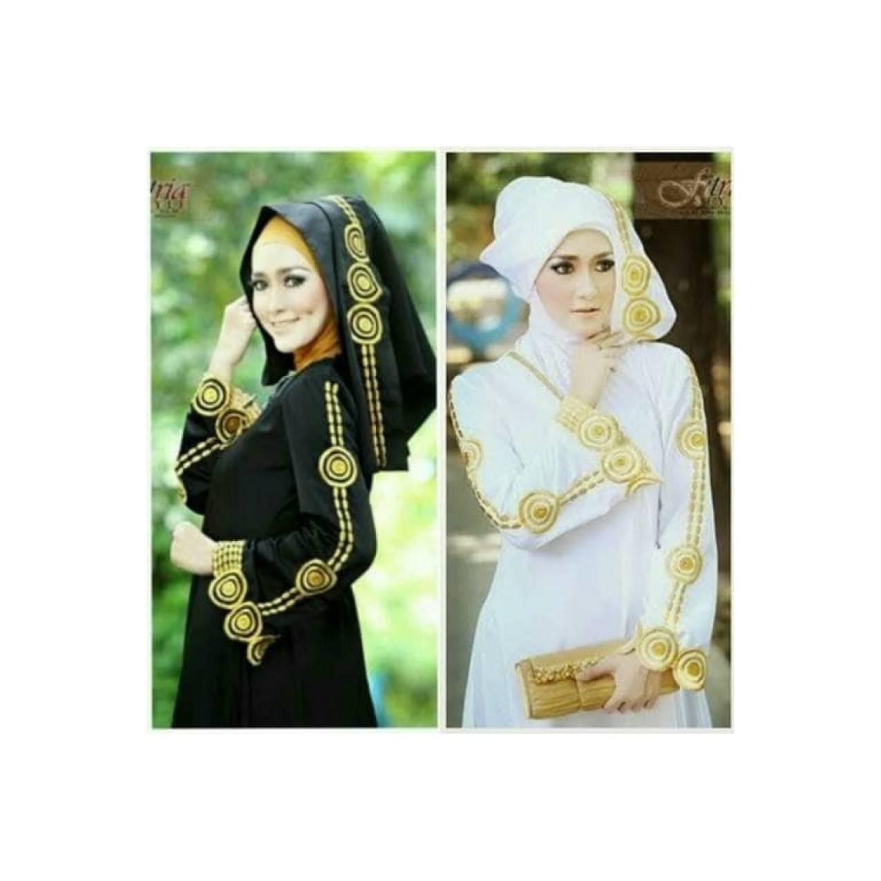 abaya busana muslim gamis arab ajwa hitam plus pasmina
