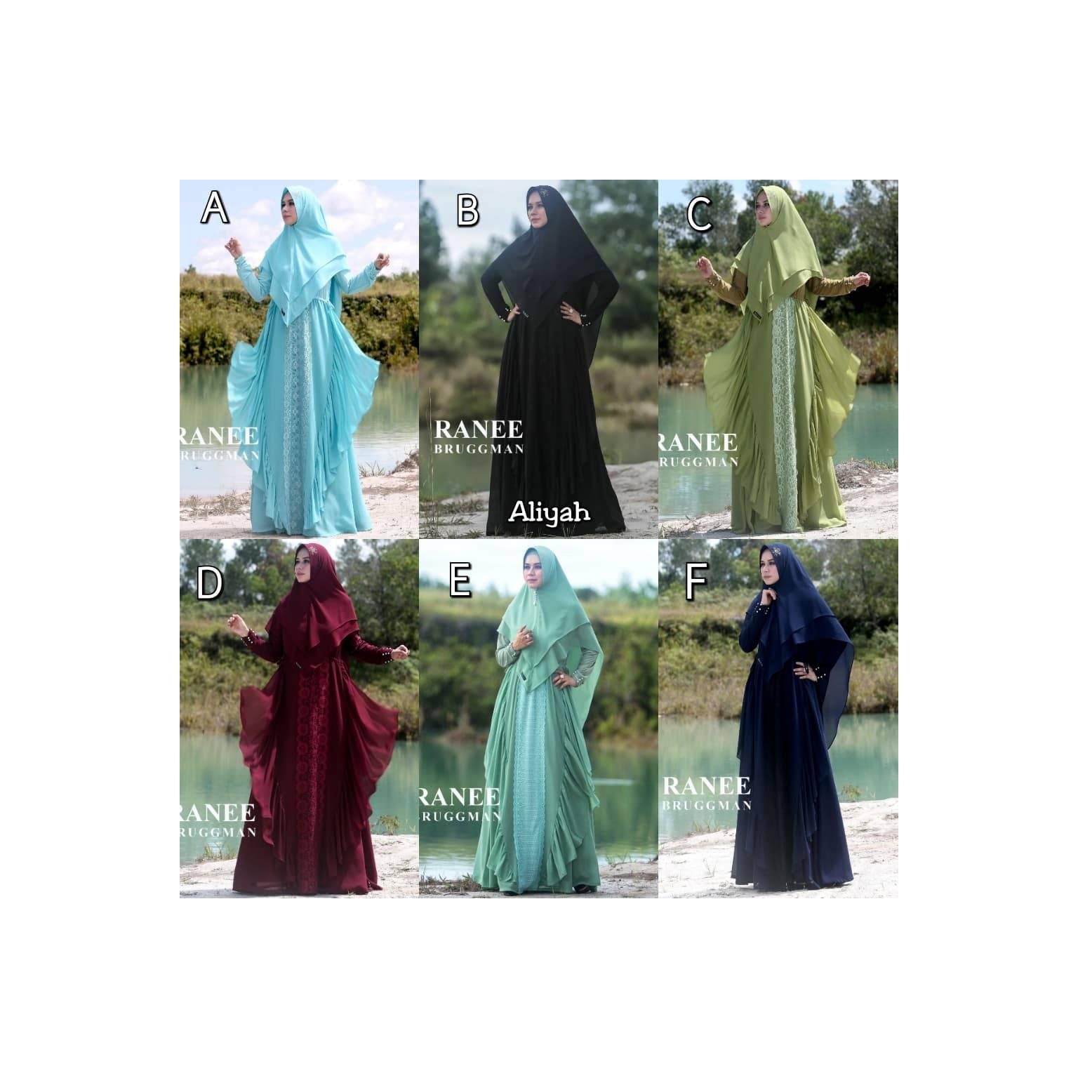 Gamis Syari Aliyah By Ranee. Maxi Dress Khimar. Hantaran. Baju Muslim