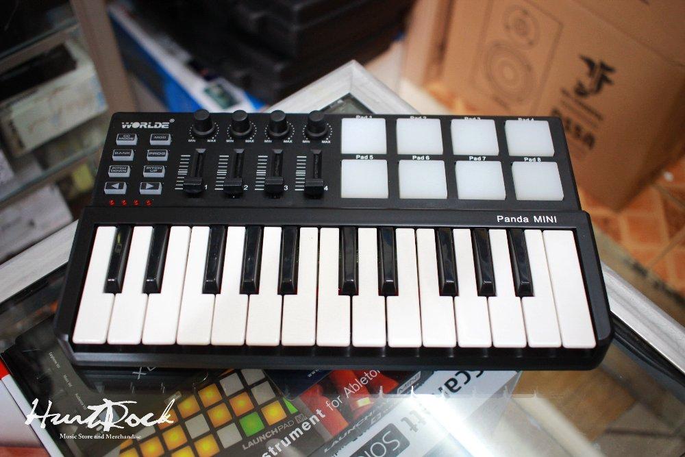 Jual midi controller Worlde Panda mini 25-Key USB Keyboard and Drum Pad Murah di bandung