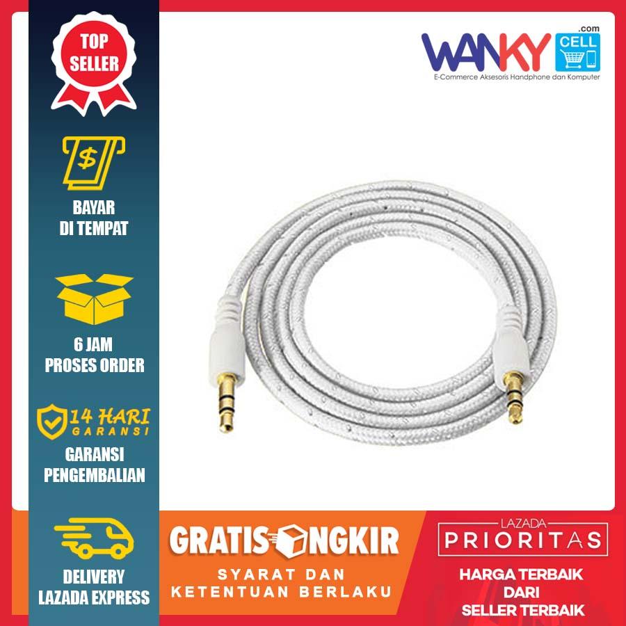 Wanky Kabel Aux Audio Tali Sepatu Male To Male Jack 3.5mm to Speaker