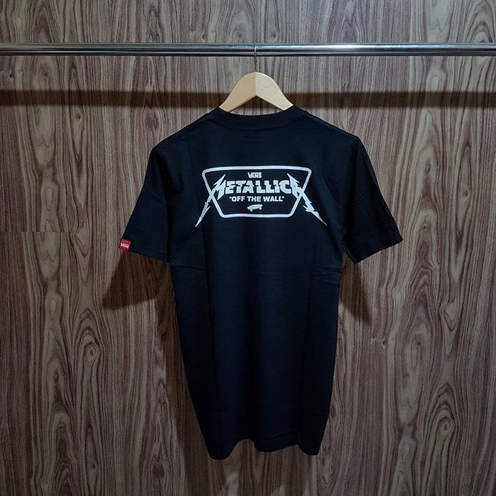 Diskon 10%!! KaosU002FbajuU002Ftshirt Vans Off The Wall X Metallica Premium Hitam - ready stock