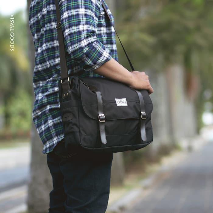 HARGA DISKON!!! Tas Kerja Selempang Laptop Visval Massive Sling Bag Branded Waterproof - 78pZod