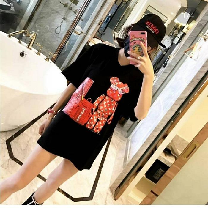 LYCAN - Baju Wanita Top Supreme Oversized - Black