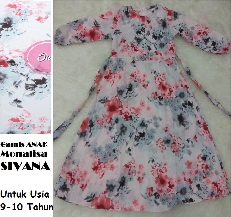 Gamis Anak Monalisa SIVANA Untuk Usia 9 - 10 Tahun