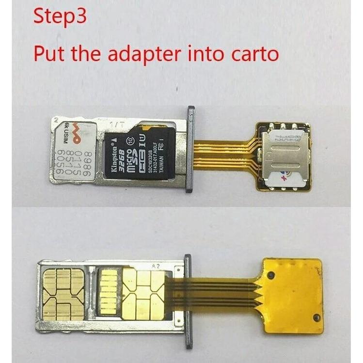 promo Dual Sim Card Adapter Hybrid Sim Card Extender MicroSD Card Converter original