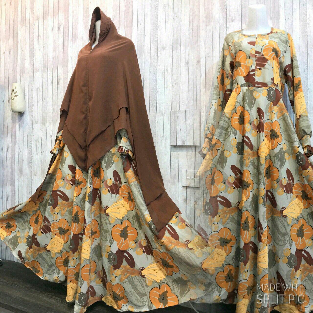 Adzra Gamis Murah syari/busana muslim wanita - Asyifa Gamis - Kuning