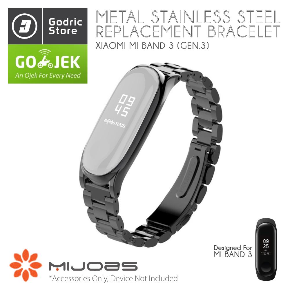MIJOBS METAL PLUS Stainless Steel Wrist Strap for Xiaomi Mi Band 3 (MiBand 3) ORIGINAL