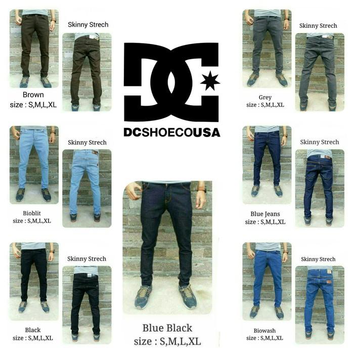 CELANA JEANS DISTRO DC PENSIL SKINNY MELAR MURAH GROSIR PRIA WANITA - Uptin2