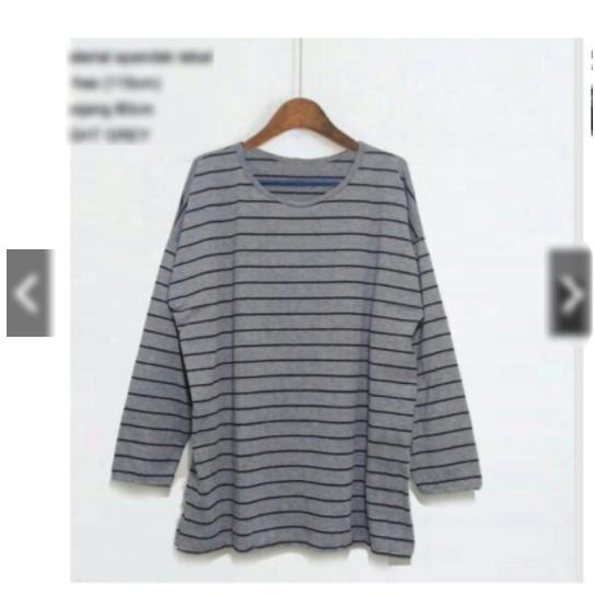 Hana Fashion * kaos stripe panjang jumbo fit XXL / LD: 120 - 124 *