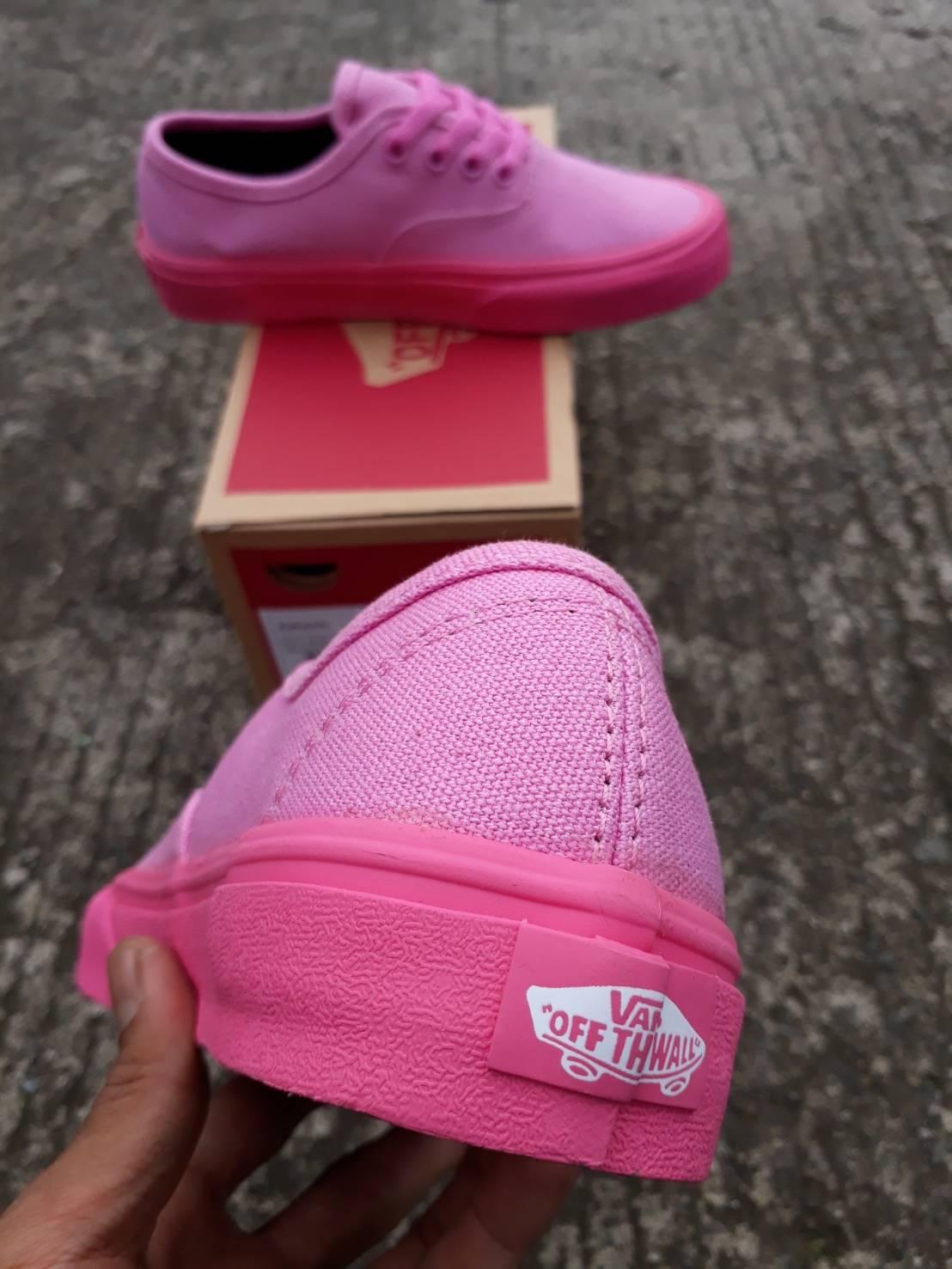sepatu vans authentic full pink wafle dt