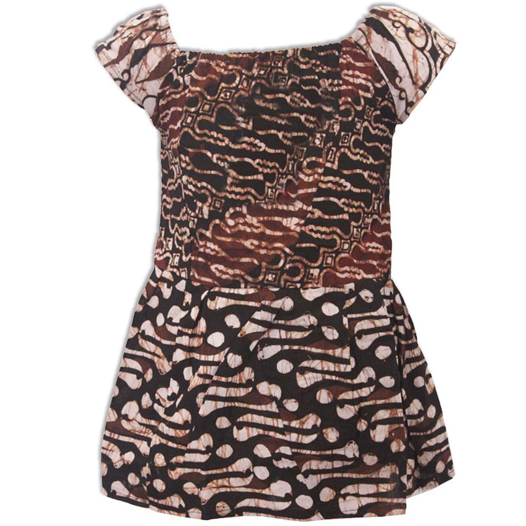 Daster Anak Batik, Baju Tidur Anak, Piyama Anak, Ukuran M Usia 6 Bulan - 2 Tahun (BKA002) Batik Alhadi