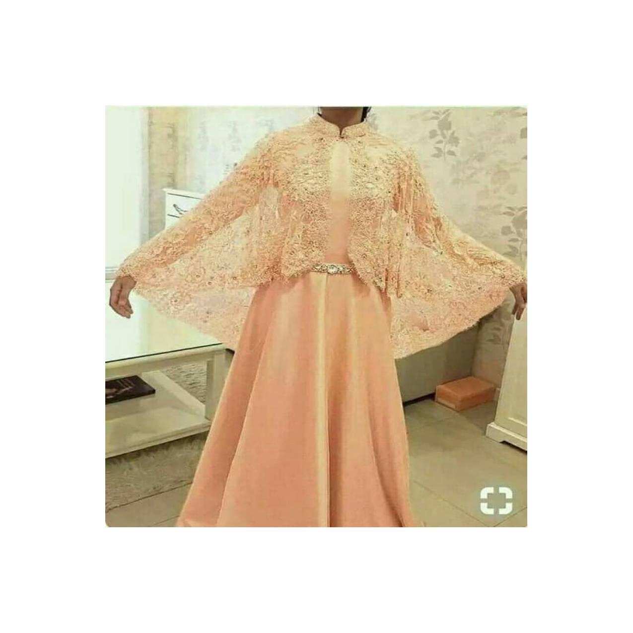Best Gamis Maxi Busui (L - Fit XL) ANRENI PEACH - Balotelli Brokat