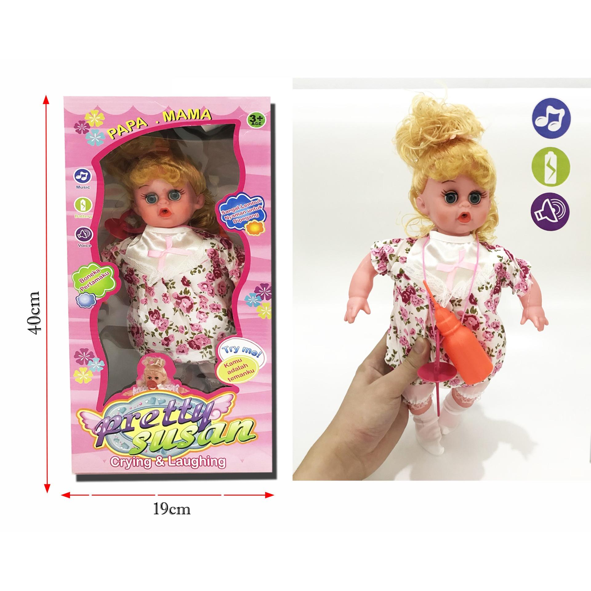 RKJ Mainan Anak Perempuan Boneka Pretty Susan PR-17266 + FREE BATERAI A2