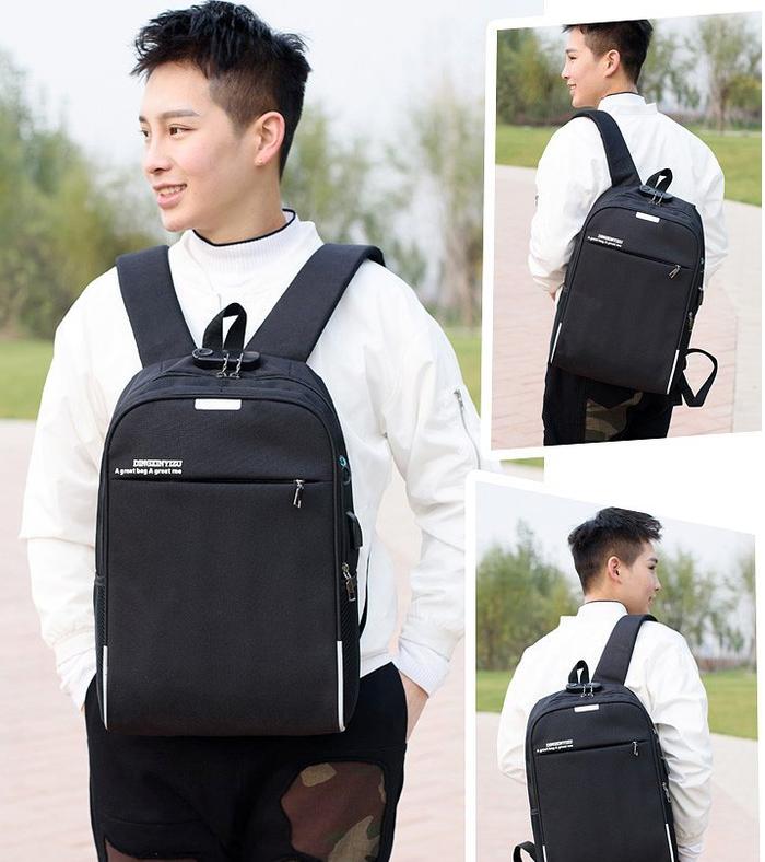 Tas Ransel Anti Maling Smart Lock Usb Port Backpack