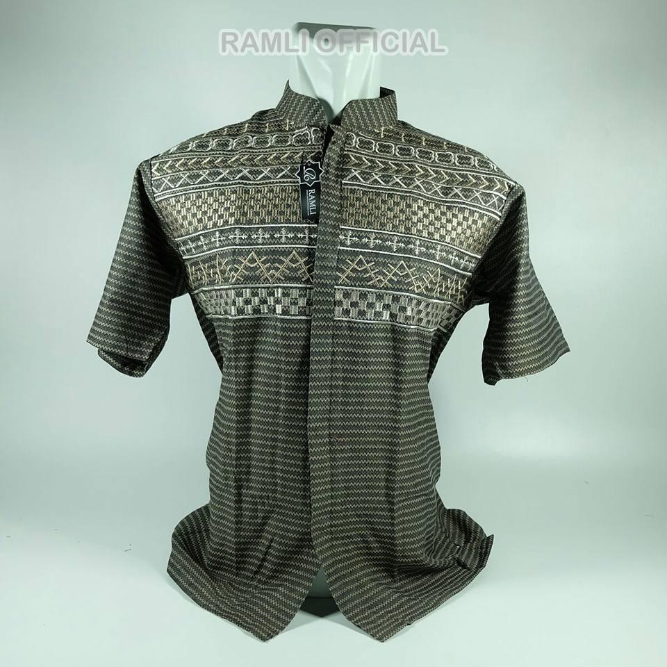 Baju Gamis Koko Pria Lengan Pendek Katun Oil 831