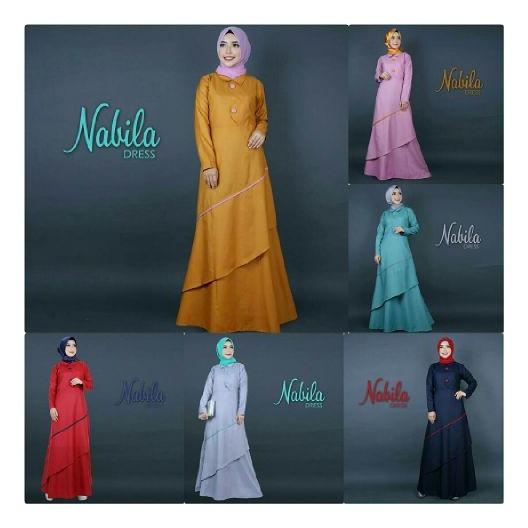 Baju Muslim Gamis Nabila Dress Ballotely