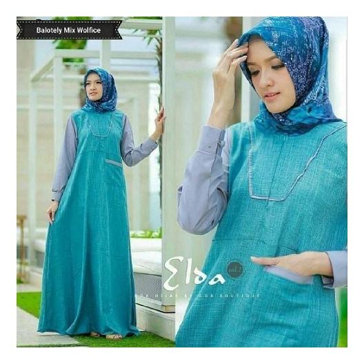 Baju Muslim Gamis Elsa Dress Ballotely