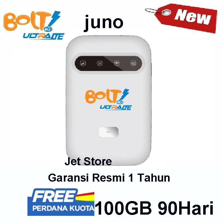 Bolt Juno Modem Wifi 4G LTE kuota 100GB 24Jam 90Hari hanya di JABODETABEK