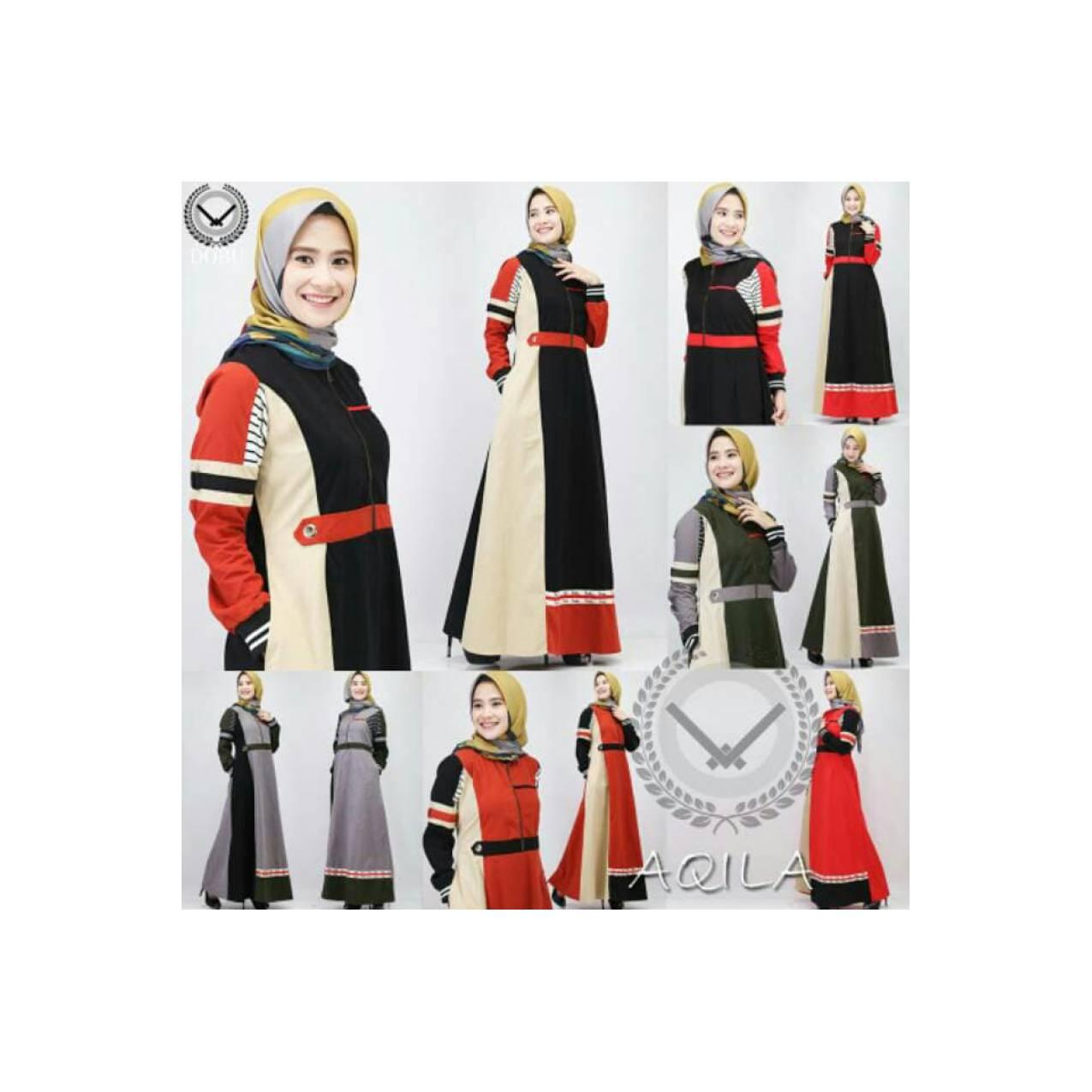 GAMIS MUSLIMAH DRESS ( AQILA DRESS ) ORI BY DOBU