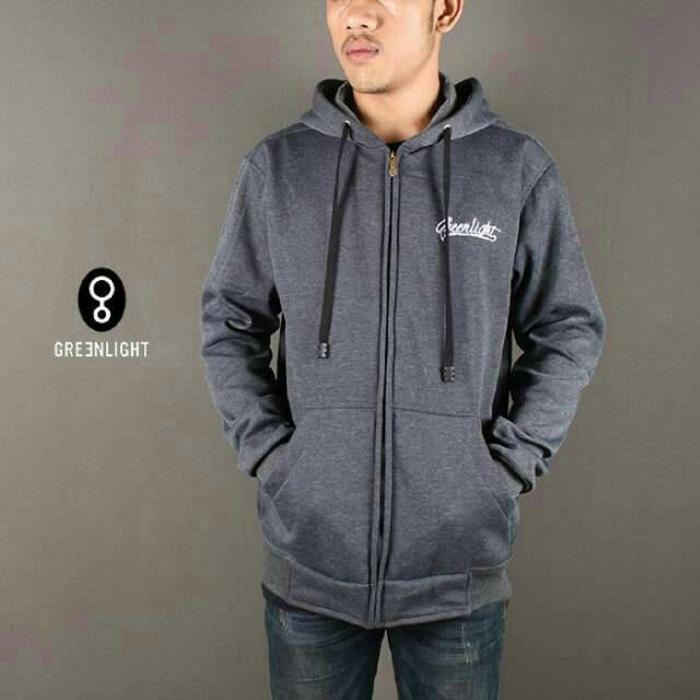 JAKET HOODIE ZIPPER GREENLIGHT ABU TUA