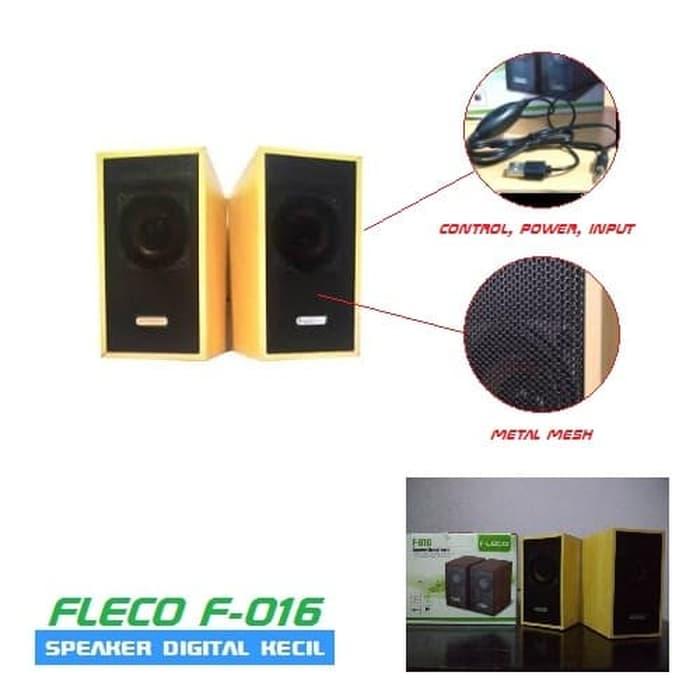 Mini Stereo HIFI Speaker Digital Fleco F-015/ Wooden Box Digital Speak