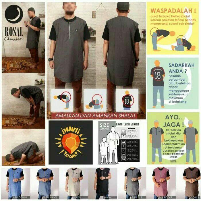 ROSAL - Rompi Pakaian Sholat baju koko gamis Pakistan pria