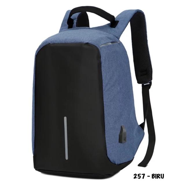 TAS ANTI MALING - ANTI THEFT - TAS USB - RANSEL PRIA - RANSEL COWOK - TAS LAPTOP - SMART BACKPACK