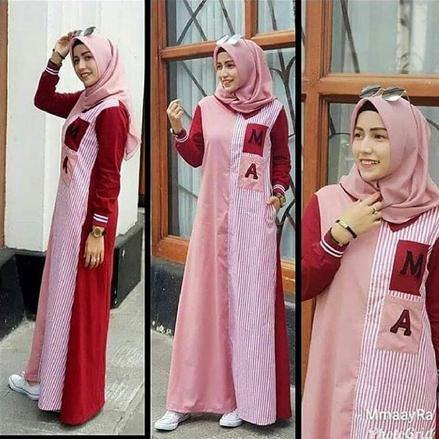 BRONZE - MIMA DRESS SALUR W FASHION PAKAIAN GAMIS DRESS PLAYSUIT JUMPSUIT MURAH MERIAH BAJU MUSLIM BAJU WANITA MASA KINI KEKINIAN FASHIONABLE DAN TRENDY