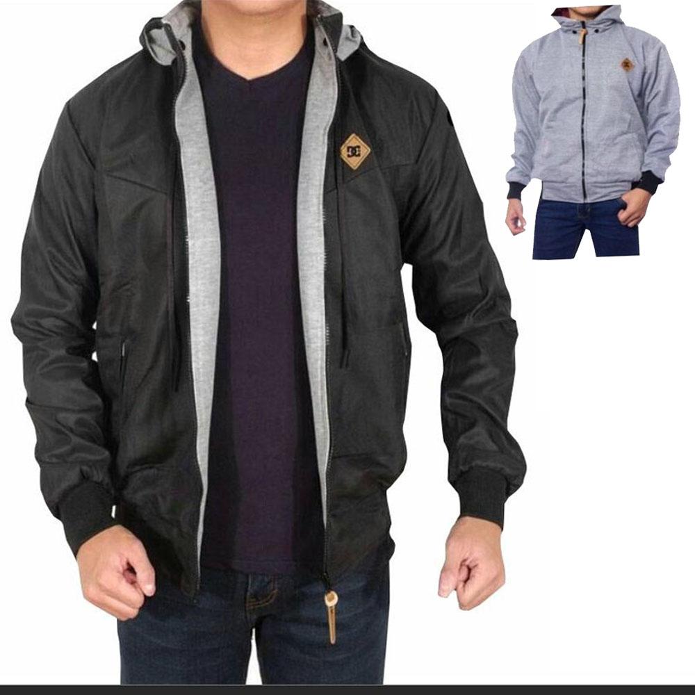 Jaket parasut bolak balik pria