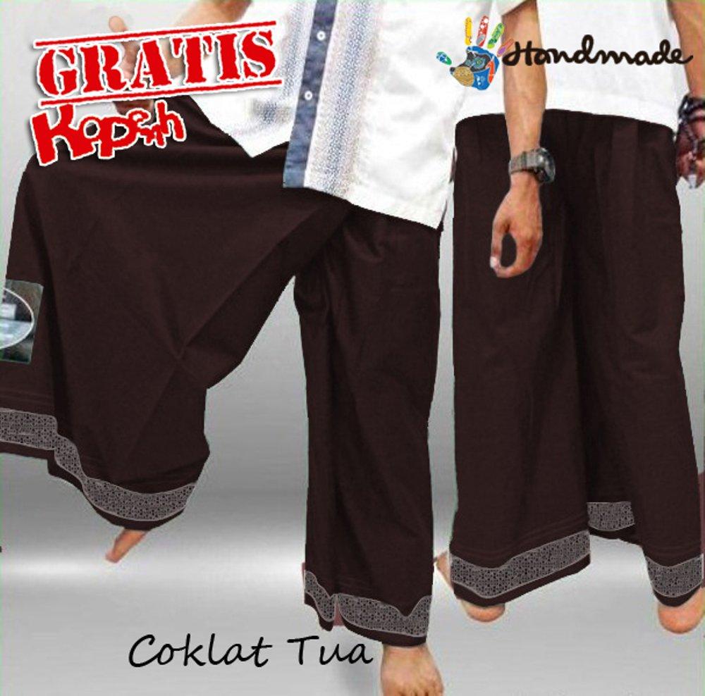 Celana Sarung Pasha Sarung Celana Solmed (Coklat Tua)