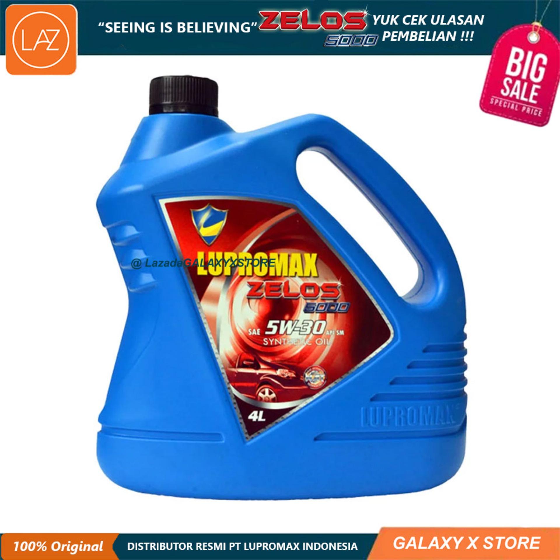 Lupromax Zelos 5000 5W30 API SM Oli Mobil - 4 Liter Otomotif Minyak Pelumas Oli