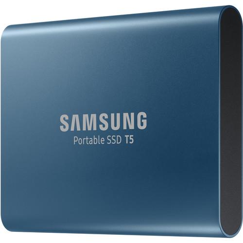 Samsung 250GB T5 Portable Solid-State Drive (Blue)