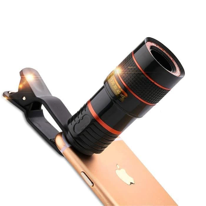 Lensa Hp - Telescops Jepit 8 x Zoom Good Quality - Black