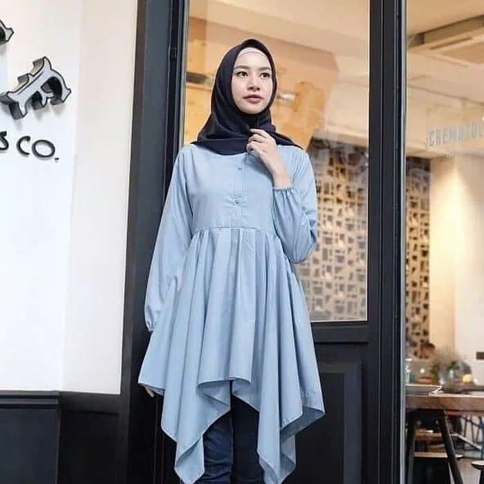 Busana Wanita Trendy nan Modis Model iko ASRI TUNIK bahan Wolfice berkualitas