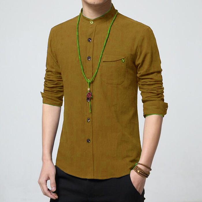 FortGlass HEM DEVAN KEMEJA PRIA LENGAN PANJANG KEMEJA KANTOR CASUAL FORMAL PUTIH HITAM NAVY ABU HIJAU ARMY WARNA KHAKI