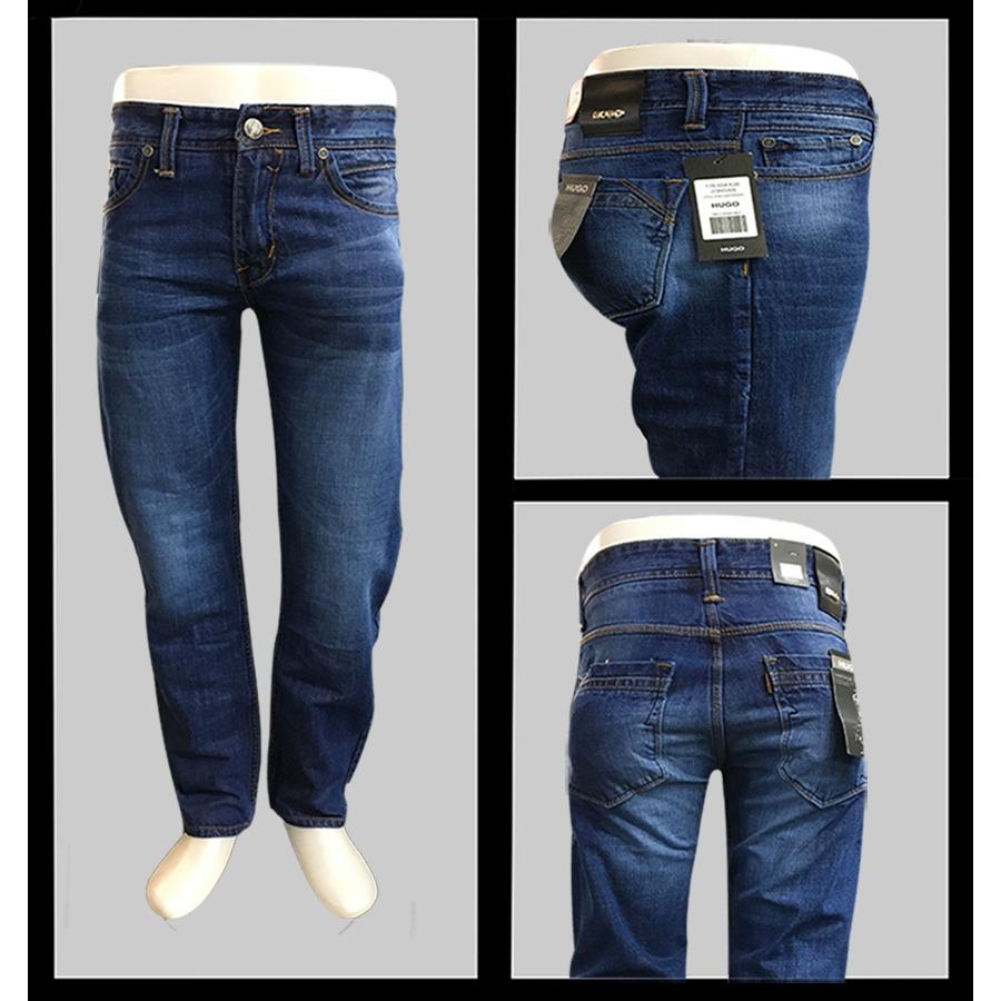 Celana jeans pria hugo denim model standar