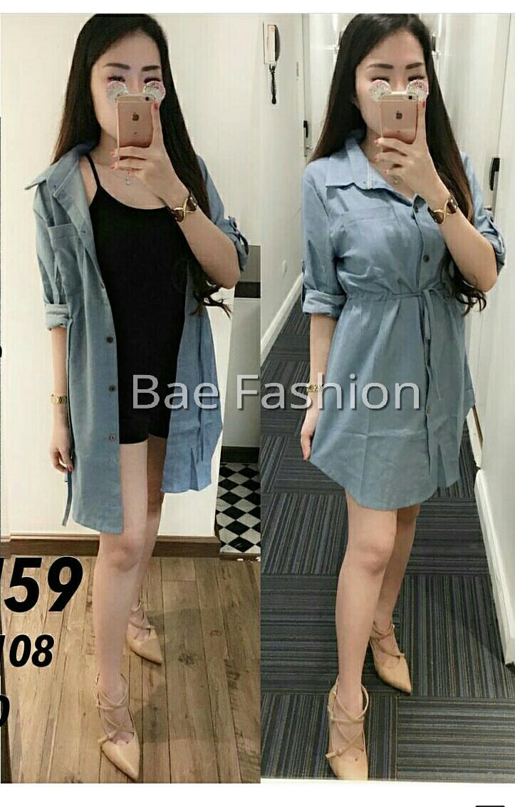 Bae.Fashion Blazer denim wanita/ Blazer kerja wanita  GFH / Kemeja Kerja Wanita/Kem Dell  Wanita/ Atasan Wanita / blouse kerja wanita 