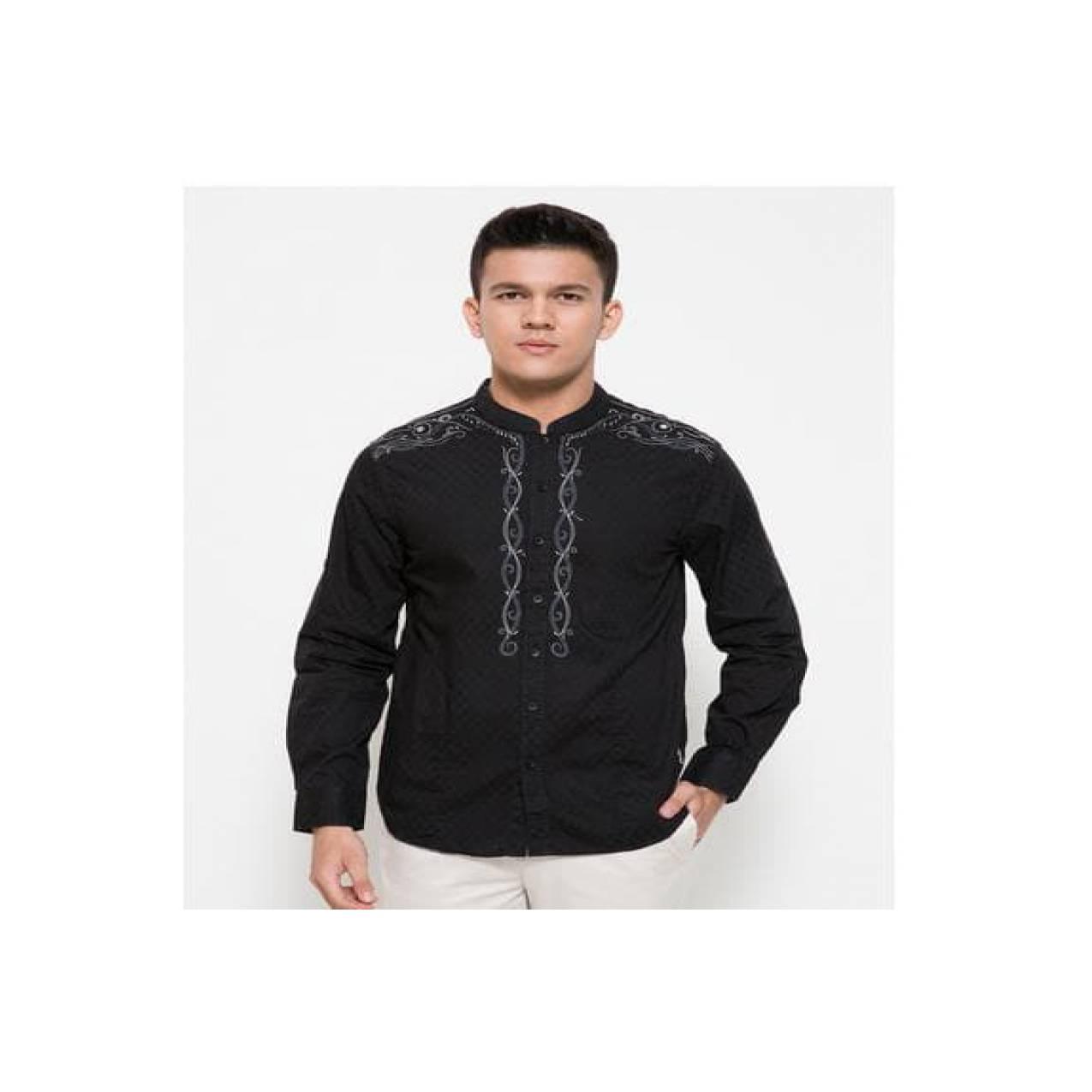 CARDINAL JEANS Kemeja Koko Cahai00576J - Hitam - Hitam